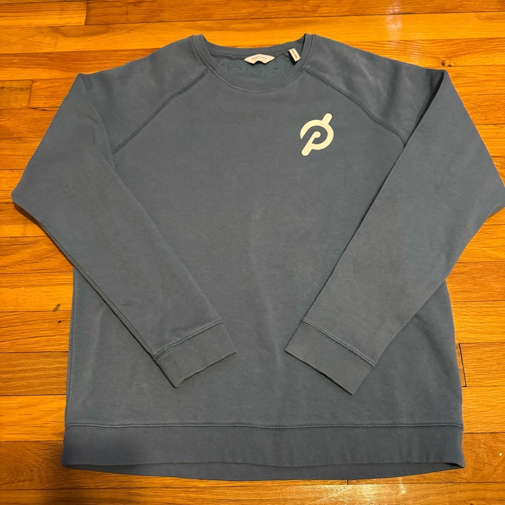 peloton blue crewneck
